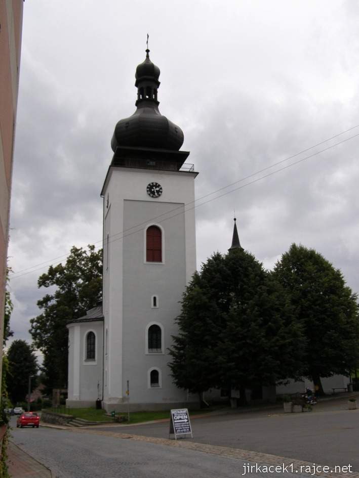 Bozkov -  kostel Navštívení Panny Marie -  věž