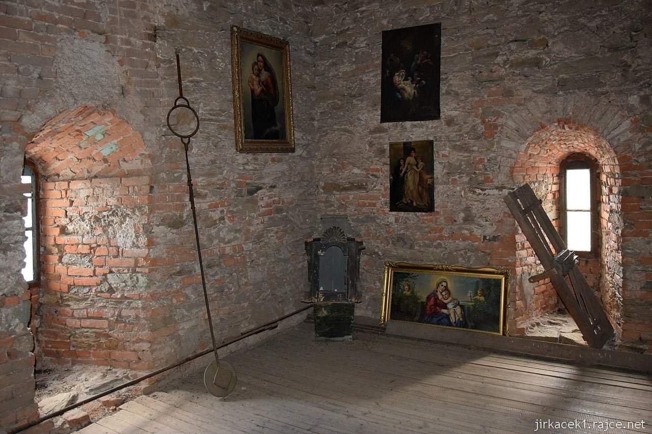 Bozkov -  kostel Navštívení Panny Marie - interiér věže
