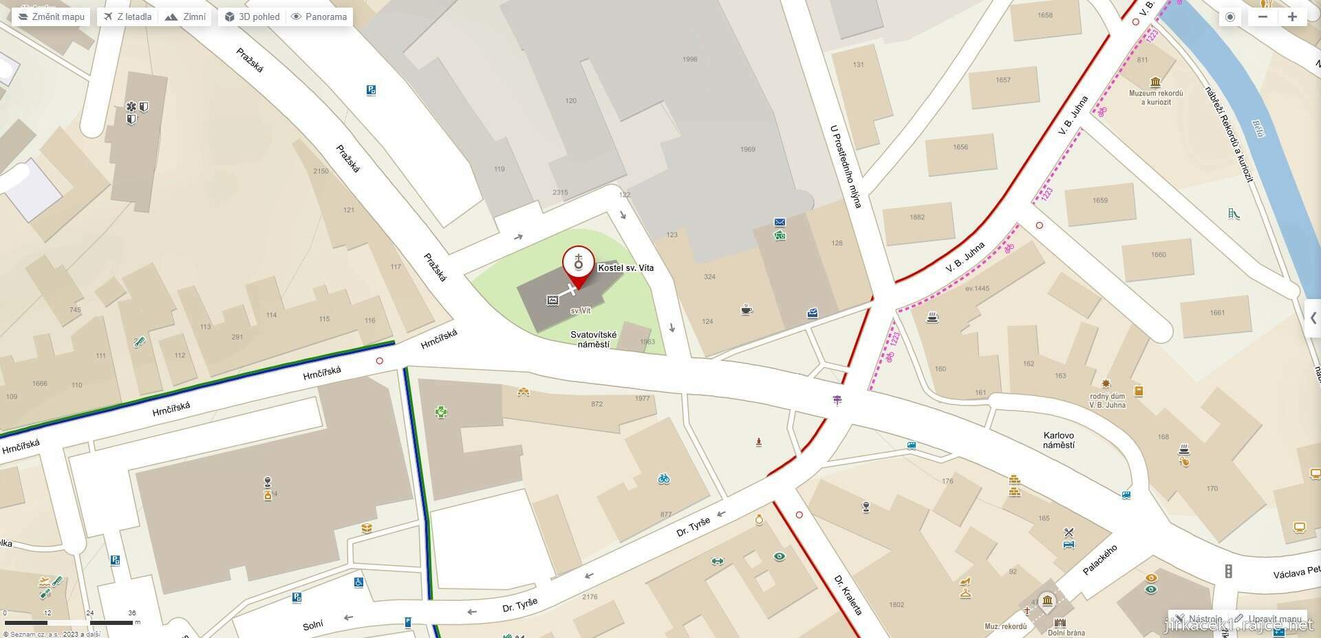 I - Pelhřimov - Kostel sv. Víta 15 - mapa