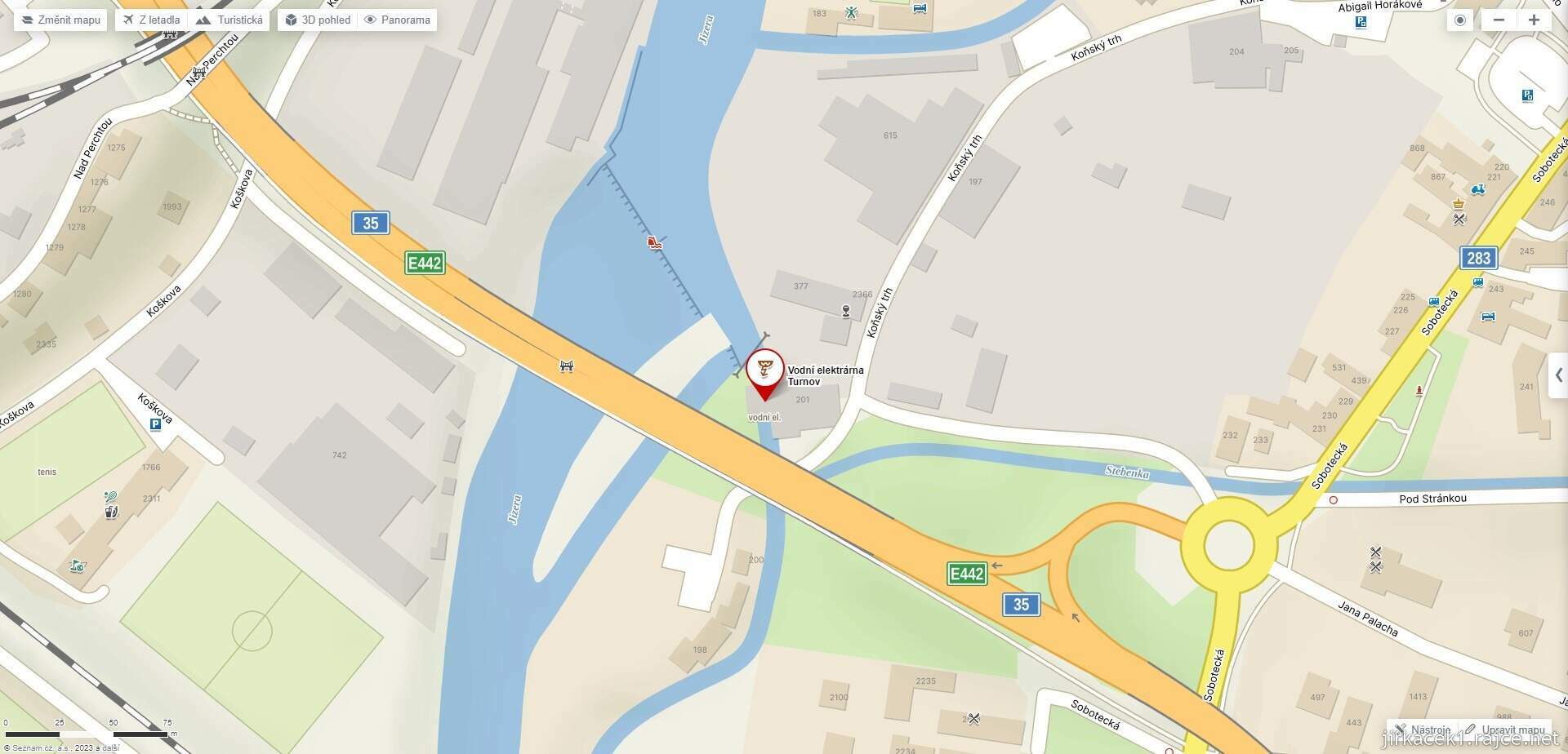 Turnov - Shořalý mlýn na mapy.cz