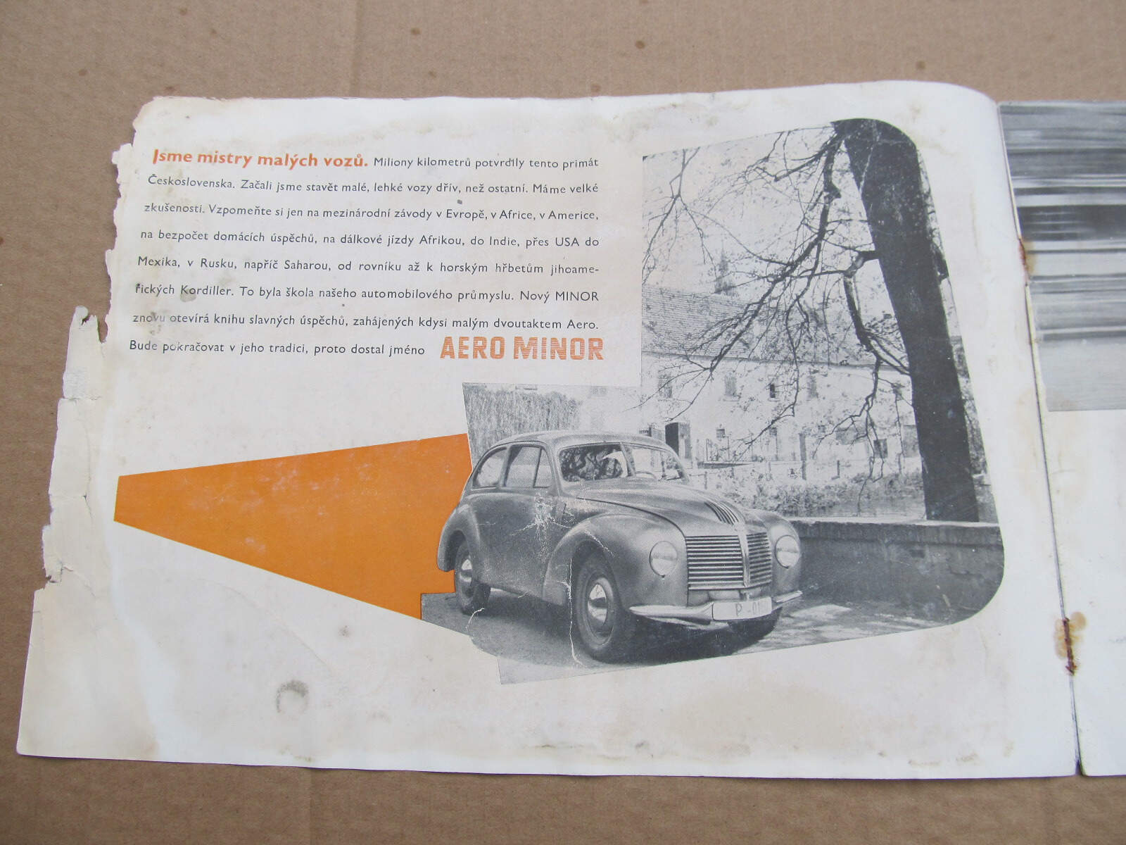 Aero MINOR PROSPEKT KATALOG ORIGINÁL Jawa Minor !!! Aukro