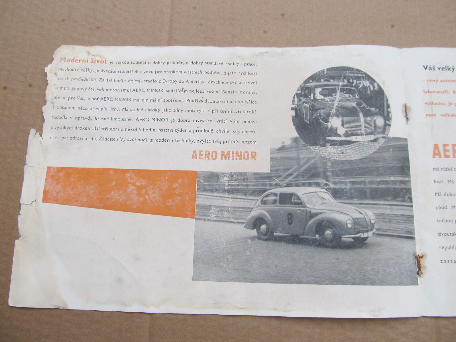 Aero MINOR PROSPEKT KATALOG ORIGINÁL Jawa Minor !!! Aukro