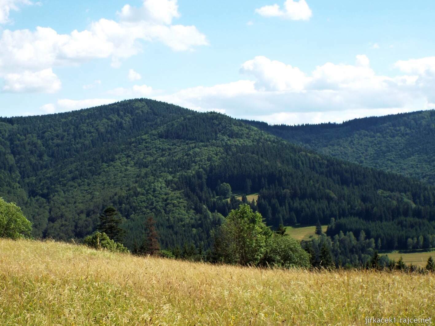 029 - cesta na Javorníček 43 - výhled z Javorníčku na Malý Javorník